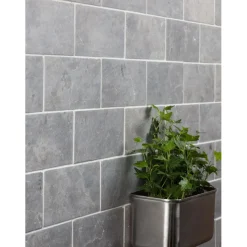 Luonnonkivilaatta Qualitystone Light Grey Marble Tile, 100x200mm
