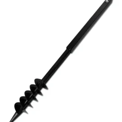 Maapora kahvalla kaira bitti 80mm kaksois-spiraali, teräs, musta