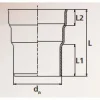 Maaviemärin jatkoyhde valurauta/PVC 200x200