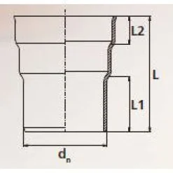 Maaviemärin jatkoyhde valurauta/PVC 200x200
