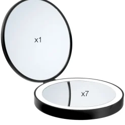 Meikki/matkapeili Smedbo Outline, Ø120mm, akkukäyttöisellä valolla, 7-kertainen suurennus, mattamusta