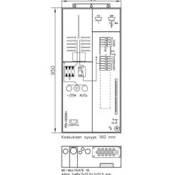 Mökkikeskus ylijännitesuojalla UTU Beagle 3406P25+PRYVP 25A IP34