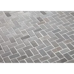 Mosaiikkilaatta Qualitystone Herringbone Grey Mini, 20x40mm