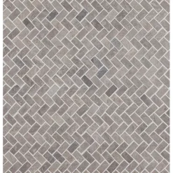 Mosaiikkilaatta Qualitystone Herringbone Light Grey Mini, 20x40mm