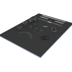Märkätilalevy lattiaan lineaarisella kaivolla Tycroc STL100, 10000x1000x30mm