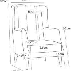 Nojatuoli Linento Furniture Seren, kerma