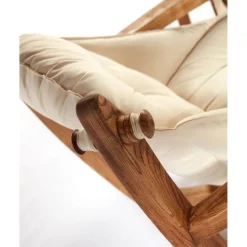 Nojatuoli Linento Garden Relax, kastanja, beige