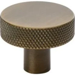 Nuppivedin Beslag Design Flat, Ø32x24mm, antiikkipronssi