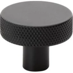 Nuppivedin Beslag Design Flat, Ø32x24mm, musta