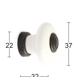 Nuppivedin Habo Erik, Ø37mm, valkoinen