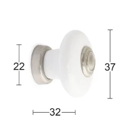 Nuppivedin Habo Erik, Ø37mm, valkoinen