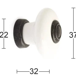 Nuppivedin Habo Erik, Ø37mm, valkoinen