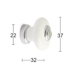 Nuppivedin Habo Erik, Ø37mm, valkoinen