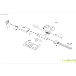 2-osainen säädin- ja himmenninsetti Limente Smart 557 Greenline, 24V, IP20, valkoinen