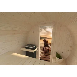 Palmako Anita -tynnyrisauna 0,9 m² + kiuas ja kiuaskivet