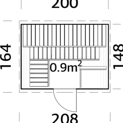 Palmako Anita -tynnyrisauna 0,9 m² + kiuas ja kiuaskivet