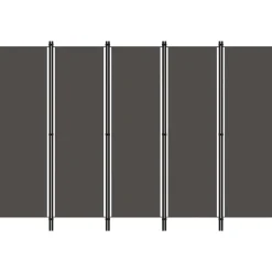 5-paneelinen tilanjakaja, antrasiitti, 250x180 cm