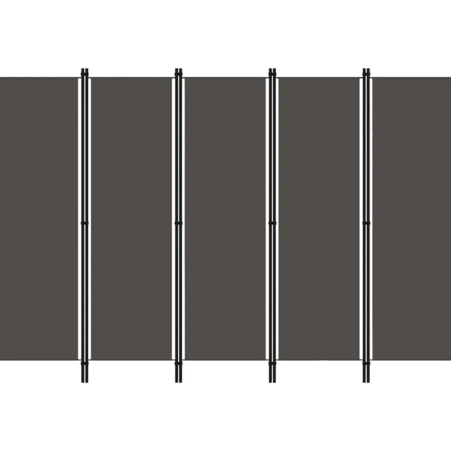 5-paneelinen tilanjakaja, antrasiitti, 250x180 cm