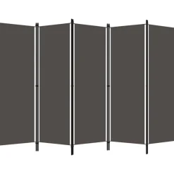 5-paneelinen tilanjakaja, antrasiitti, 250x180 cm