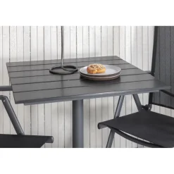 Parvekeryhmä Venture Home, 70x70cm musta Colorado-pöytä + 2 mustaa Break-asentotuolia