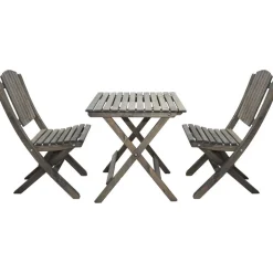 Parvekesetti Baltic Garden Wilma 65x65cm pöytä + 2 Visby tuolia er värejä