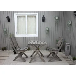 Parvekesetti Baltic Garden Wilma 65x65cm pöytä + 2 Visby tuolia er värejä