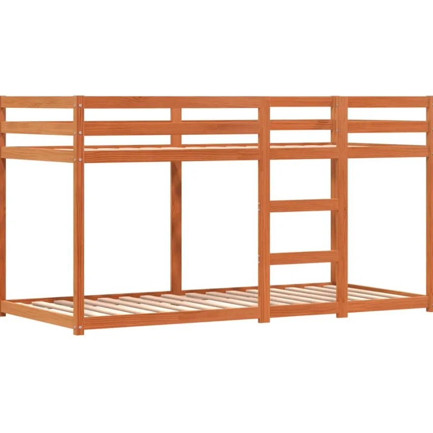 Parvisänky verhoilla sininen 80x200 cm täysi mänty (84013)