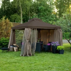 Paviljonki Home4you Legend, 2,91x2,91 m, ruskea/beige
