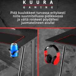 Pelipöytä Kuura Gaming, 100x60cm