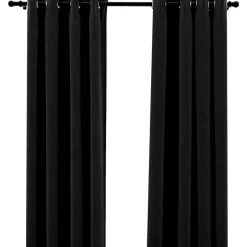 Pellavamaiset pimennysverhot 2 kpl antrasiitti 140x175 cm
