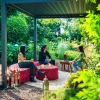 Pergola Home4you Mirador-111, 300x300cm, tummanharmaa