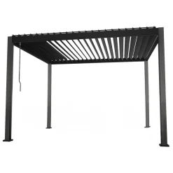 Pergola Home4you Mirador-111, 300x300cm, tummanharmaa