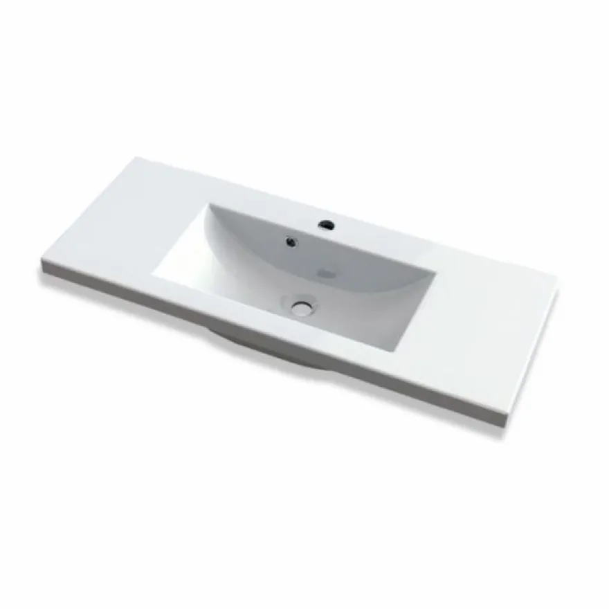 Pesuallas Grip Claudia 100, 1000x390mm, valumarmori, valkoinen
