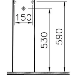 Pesualtaan jalka Vitra, 590 x 150 mm