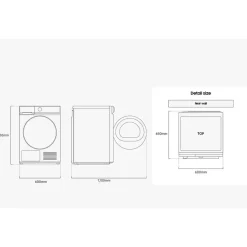Pesukone ja kuivausrumpu Samsung - WW11DB7B34GBU3-DV90DB8845GBU3