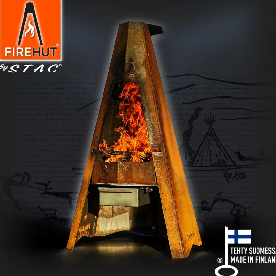 Pihagrilli FIREHUT®, 1415x760x750mm, corten teräs
