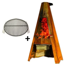 Pihagrilli FIREHUT®, 1415x760x750mm, corten teräs
