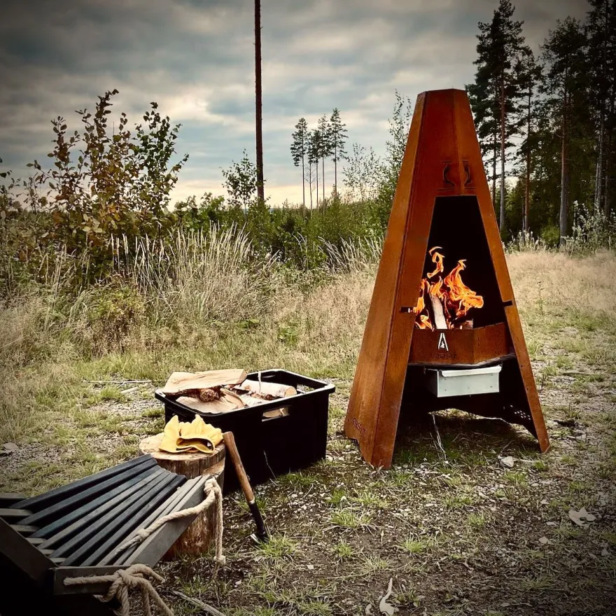 Pihagrilli FIREHUT®, 1415x760x750mm, corten teräs