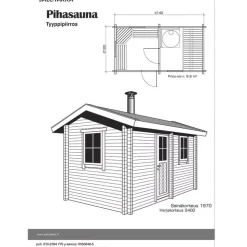 Pihasauna Jalotakka Kuutsalo, 8.7m², puuvalmis