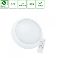 Plafondi Spectrum Nymphea City Pro 2 Ø320mm 18/24W kaukosäädin IP65 CCT 3000/4000/6000K valkoinen