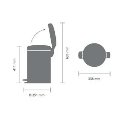 Poljinroska-astia Brabantia NewIcon, 12L, eri värejä