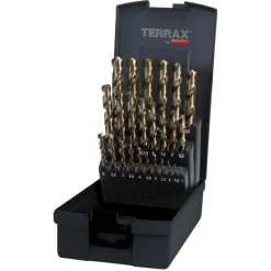 Poranteräsarja Terrax Ø1-13mm, HSS-TiN, 25-os. DIN338