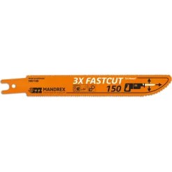Puukkosahanterä Mandrex 3X Fastcut Co8, 150mm, metallille, 2kpl/pkt