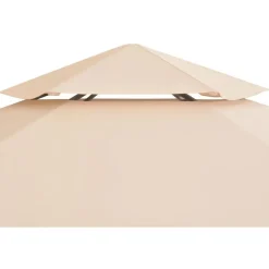 Puutarhakatos/paviljonki kuusikulmio 323x265 cm beige