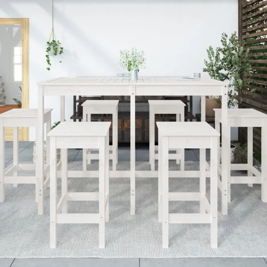 Puutarhan bistrosarja, 7-osainen täysi mänty, eri värejä (28309)