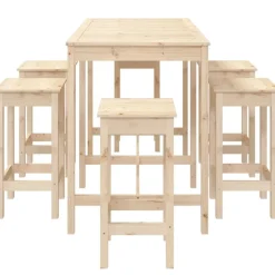 Puutarhan bistrosarja, 7-osainen täysi mänty, eri värejä (28309)