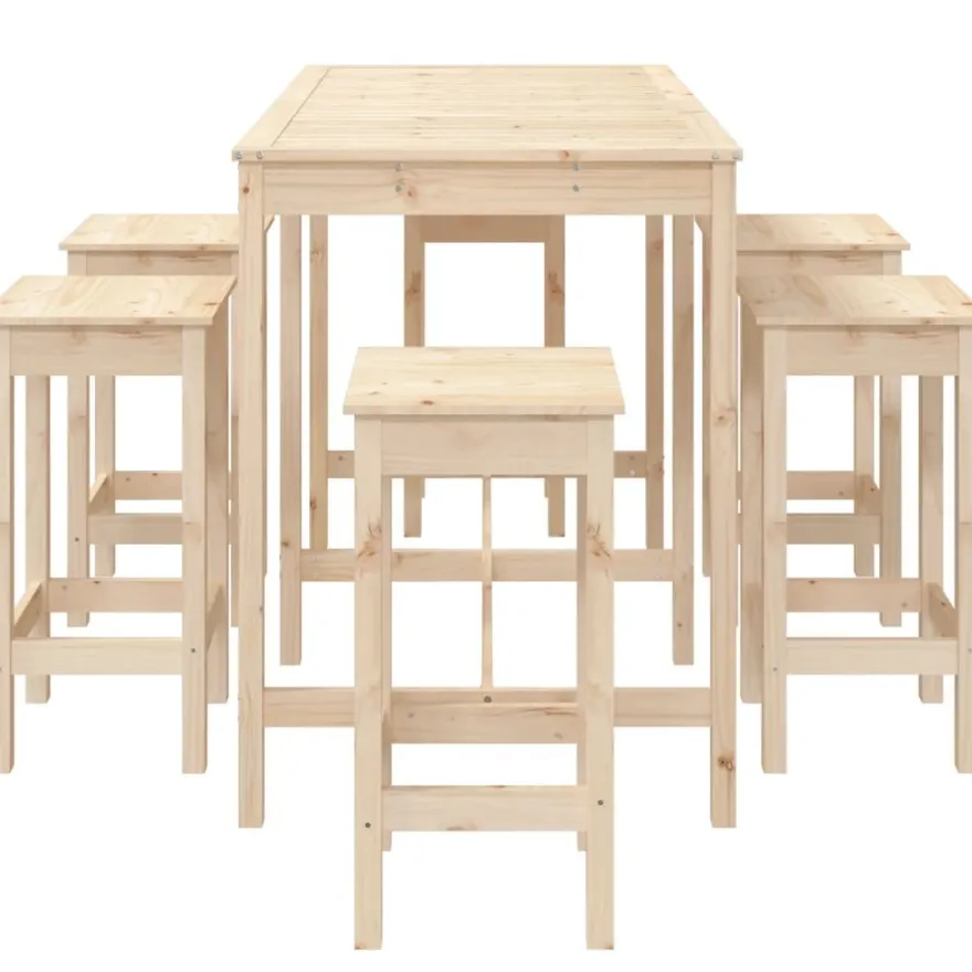 Puutarhan bistrosarja, 7-osainen täysi mänty, eri värejä (28309)