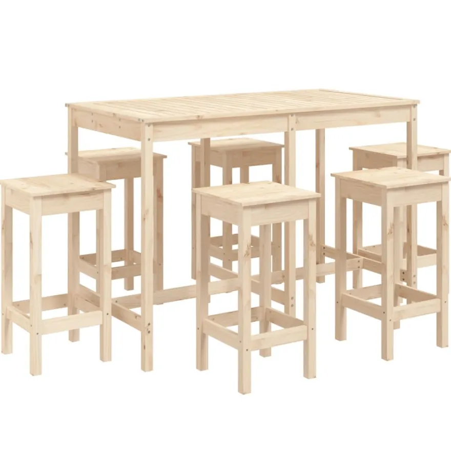 Puutarhan bistrosarja, 7-osainen täysi mänty, eri värejä (28309)