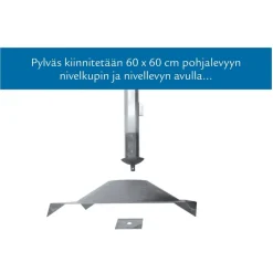 Pylväslaituri Savorak Suorapääty 10m irto-osina