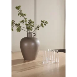 Pyöreä ruokailuryhmä Venture Home, Ø120cm vaalea Flora-pöytä + 4 Edina-tuolia
